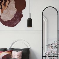 AYTM Luceo pendellampa, cylinder, svart, Ø 12 cm