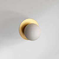 ROYALTECH Aylin wall light, gold-coloured, Ø 15 cm, metal, G9