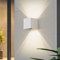Lindby Smart LED outdoor wall lamp Dara, 10 cm, white, CCT Tuya