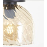 Brilliant Casto taklampa, Ø 19 cm, bärnstensfärgad, glas