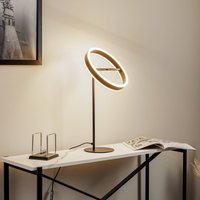 Lucande LED table lamp Yekta, black, 59 cm, dimmable