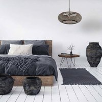 Steinhauer Maze pendant light, black and natural