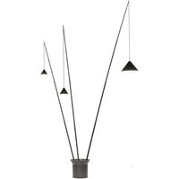 Vibia LED-golvlampa NORTH, svart, 3 lampor, metall, 927