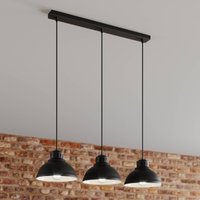 Luminex Sven pendant light, 3-bulb, black