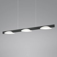 Helestra Pole LED hanging light 3-bulb black