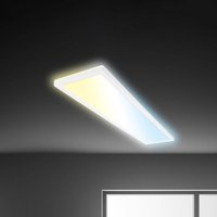 Briloner LED-panel Tava CCT, vit, 98 x 20 cm, bakgrundsbelysning, plast