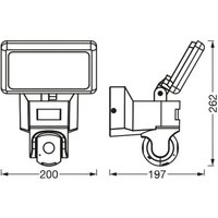 OSRAM SMART+ WiFi LED outdoor camera FLOOD, graphite, sensor IP44