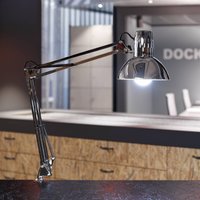 Lampe à pince MAULstudy, argent brillant, hauteur 44 cm, métal