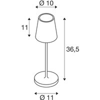 Luminaire LED rechargeable SLV Vinolina Two, rouge, aluminium, Ø 11 cm, IP65,