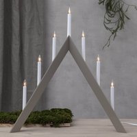 STAR TRADING Arrow candelabra, pointed, 7-flame, grey