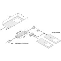Hera Eco-Pad F LED under-cabinet lamp 2-set 3000K black