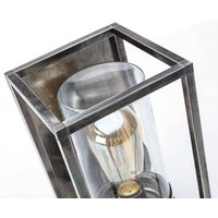 Moretti Luce Utomhusvägglampa Cubic³ 3365, antiknickel/klar