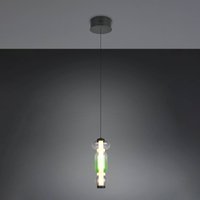 Trio Lighting LED-hänglampa Minerva, Ø 15 cm, färgglad, glas, CCT, dimmer