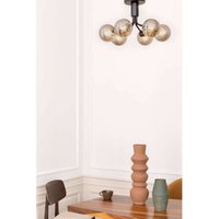 Nuura Aps Nuura taklampa Apiales 6, svart/rökgrå, Ø 50 cm