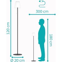 EGLO Scordiano-L solar LED patio lamp, black, height 120 cm
