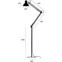 midgard Federzug floor lamp, adjustable, white