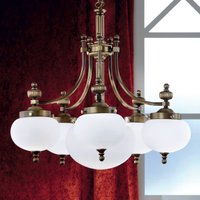 Orion Suspension 6 lumières noble DELIA, laiton ancien
