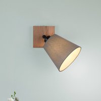 JUST LIGHT. GmbH Green Michel wall spotlight with fabric shade