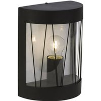 Brilliant Semi-cylindrical outdoor wall light Reed in black