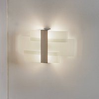 SOLLUX LIGHTING Vägglampa Shifted, tre glasdelar, förkromad