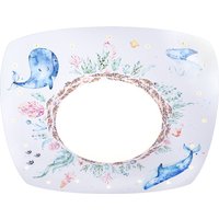 Elobra LED-taklampa Havsdjur, 58 cm, färgstark, MDF-trä