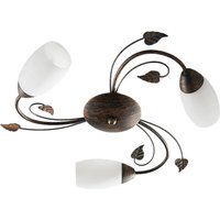 Lindby Deckenleuchte Stefania, 3-flg., Ø 46 cm, schwarz/gold