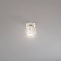 HELam Spot pour plafond GAMBIT, blanc crème, Ø 10 cm, métal, GU10-LED