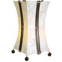 Woru Milla table lamp, Capiz and bamboo, height 30 cm