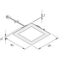 Hera FAQ 58 LED furniture light steel 3-set 3 W 4,000 K