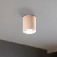 TK Lighting Spot pour plafond Eve, hêtre, bois, Ø 8 cm, GU10