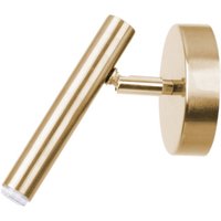 SIGMA Vägglampa Sopel, guld, 1 lampa, stål, G9, höjd 15 cm