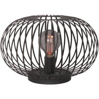Freelight Aglio table lamp, Ø 40 cm, black, metal