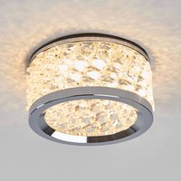 ORION Kristallbesatt inbyggnadslampa Iwen krom