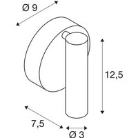 SLV LED-vägglampa Karpo 30, svart, aluminium, bredd 9 cm