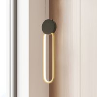 Zambelis LED-pendellampa 23100, svart, gyllene ring, aluminium