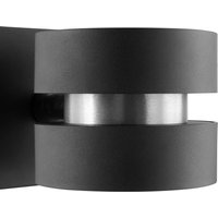 Brilliant LED-vägglampa Glow-Sphere, svart, Ø 13 cm, metall, 2 lampor.