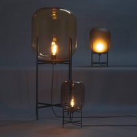 pulpo bordslampa Oda Small, rökgrå/svart, höjd 45 cm