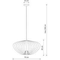 Nowodvorski Lighting Pumpkin pendant light, dark grey, Ø 70 cm, metal, GU10