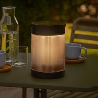 Nordlux Solar bordslampa Coupar, svart, plast, IP44