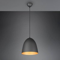 Reality Leuchten Hänglampa Tilda 1 lampa svart/guld Ø 25 cm