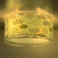 Dalber Cloud Green plafonnier, Ø 33 cm, vert