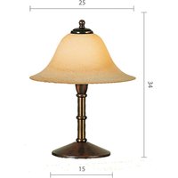 Menzel Anno 1900 table lamp, Scavo smoked glass