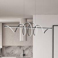 Eko-Light LED hanging light Twist, black plastic, 30 W, length 110 cm