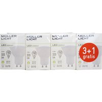 Müller-Licht Reflector LED bulb GU10 5W 2,700 K 3+1 320 lm matt