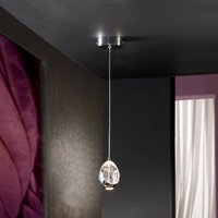 Schuller Valencia LED-pendel Rocio, 1-ljus, metall, glas, krom