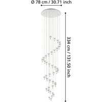 EGLO Stars Of Light LED-hänglampa Pianopoli krom Ø 78 cm