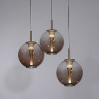 PURE LED hanging light E-Infinity, bronze/amber, Ø 50 cm, CCT