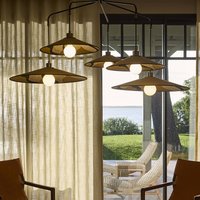 MARKET SET Sonia Laudet hanging light, nostalgic curry, 5-bulb.