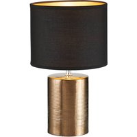 FISCHER & HONSEL Bronz table lamp, cylindrical, black/bronze