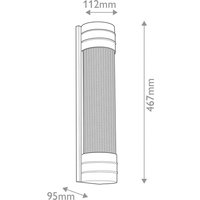 Quintiesse Applique murale WILLARD, bronze, hauteur 47 cm, métal/verre, 2x E14